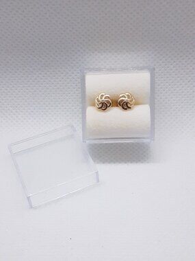 NEW 14kt yellow gold petite post earrings